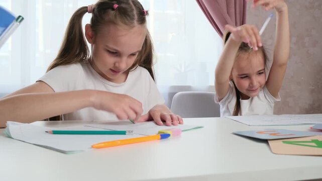 Realistic Peer Learning Moment Showing Emotional Support and Problem Solving Between Kids