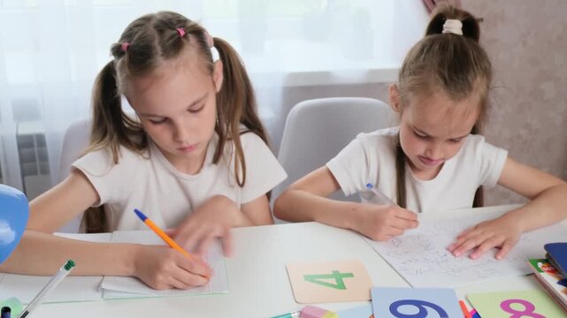 Emotional Learning Process Between Kids Solving Problems Together in Calm Home Environment
