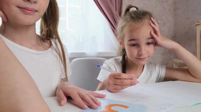 Children Collaborating Through Learning Mistakes and Emotional Struggles During Study at Home