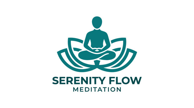 Serenity Flow Meditation Logo Design.