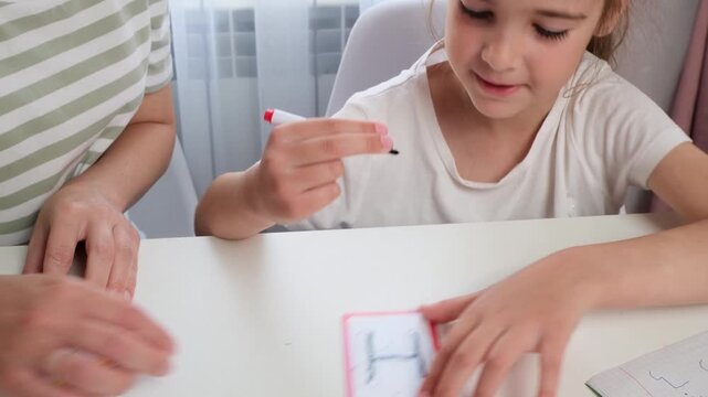Emotional intelligence learning child at home with supportive mother