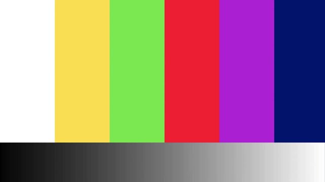 Video Signal Calibration Color Bars and Grayscale
