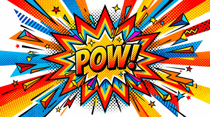Fototapeta premium Vibrant comic book explosion effect graphic.