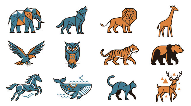 Various animals are illustrated in a colorful style together.