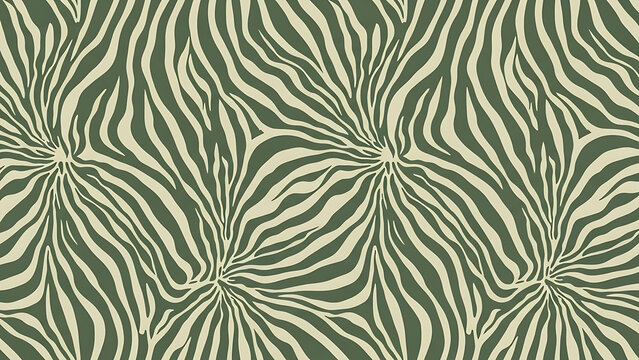 Olive Green and Beige Zebra Stripe Pattern Background