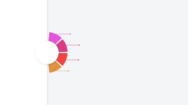Colorful circular infographic chart with four distinct segments for data presentation
