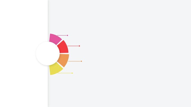 Colorful circular infographic chart with four segments and pointing arrows