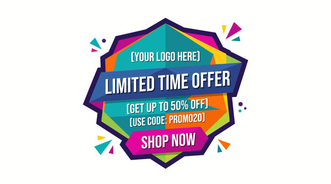 Limited time offer promotional graphic template.