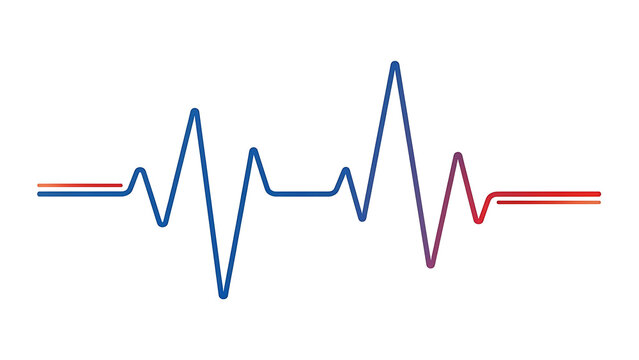 Heartbeat waveform illustration a visual representation of cardiac rhythm and vital signs