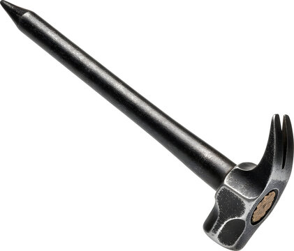 Black claw hammer with metal head.