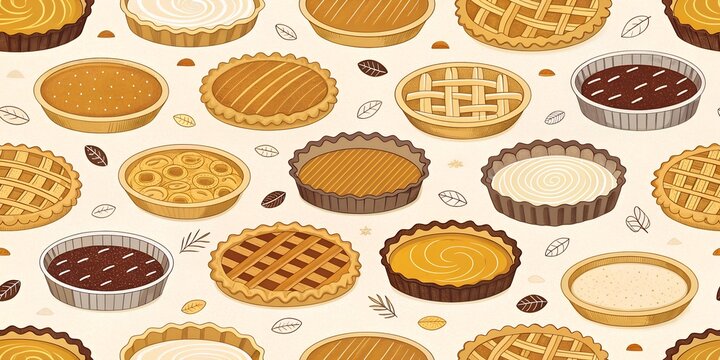 seamless pattern of pan cake
