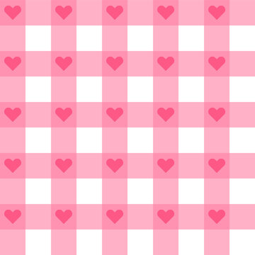 Vector Seamless Pink Heart Pattern Background, Suitable for wallpaper, banner, textile design, packaging design, fabric, wrapping