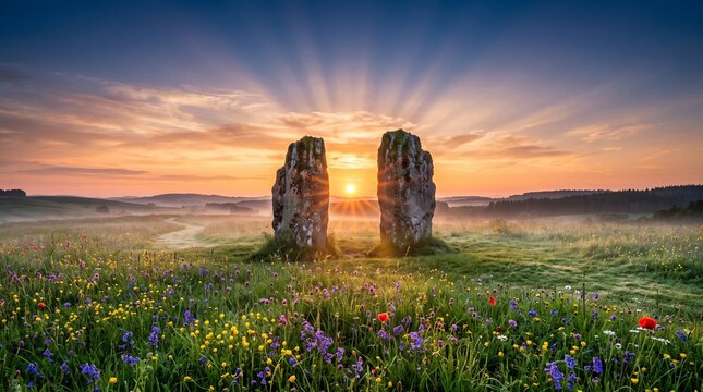 Spring Equinox Sunrise &ndash; Symbol of Renewal and Hope