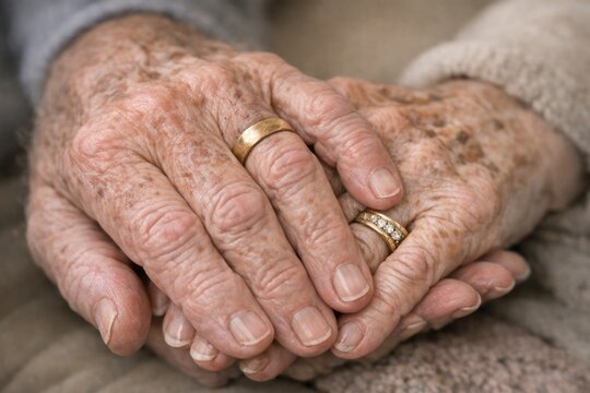 A heartwarming moment of connection between two generations, perfect for representing family love and support
