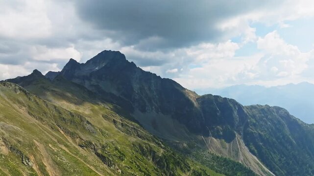 Beautiful aerial landscape of alpine mountain peaks in Tyrol Austria showcasing untouched wilderness rocky ridges and unforgettable travel scenery in Europe