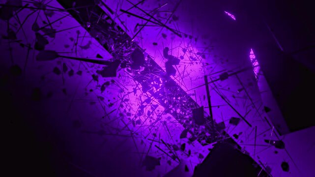 Void Debris Tunnel Purple Sci-Fi Seamless VJ Loop Background