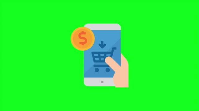 Chroma Key Online Shopping Animation
