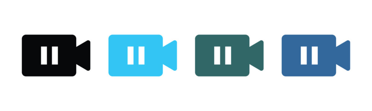 icon multimedia live production solid glyphs video