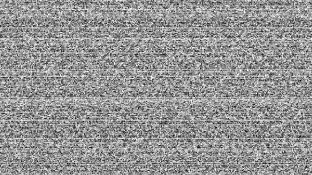 Glitch noise static television VFX. Visual video effects stripes background, CRT tv screen no signal glitch effect 4k