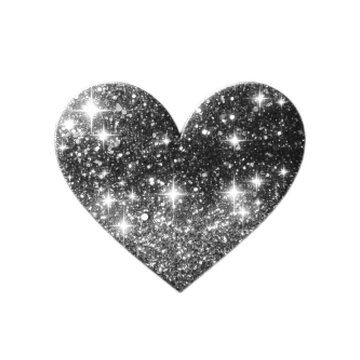 Sparkling glitter heart in halftone style with shimmering texture. Elegant romantic symbol isolated on white background for Valentine, love, luxury, celebration and festive design.