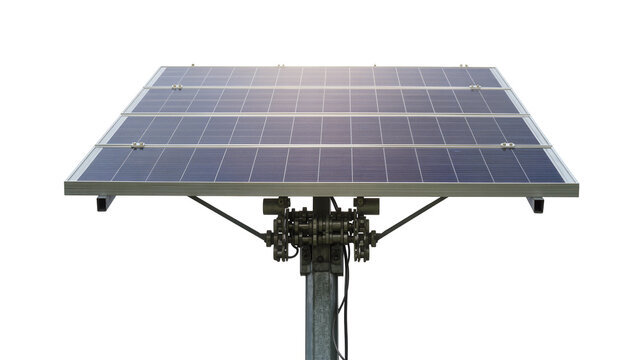 Isolated photovoltaic solar panel array for renewable energy on a tracking mount system