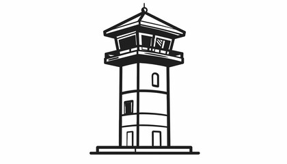 Detailed Illustration of a Watchtower Structure. © jaja