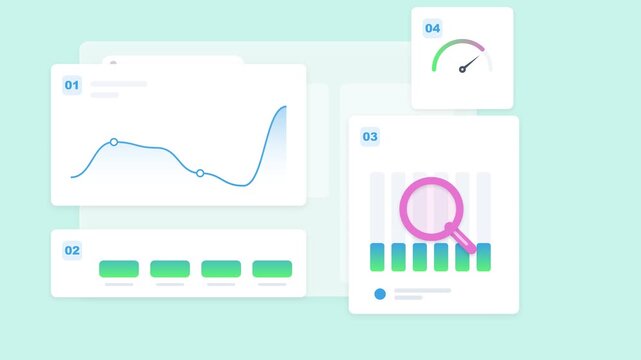 Dashboard interface analytics with charts and data visualization elements