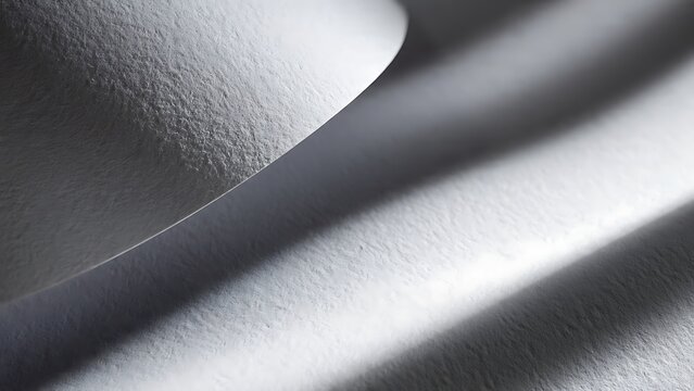 Soft Afternoon Sunlight Creating Abstract Shadows Across Handmade Cotton Paper Texture