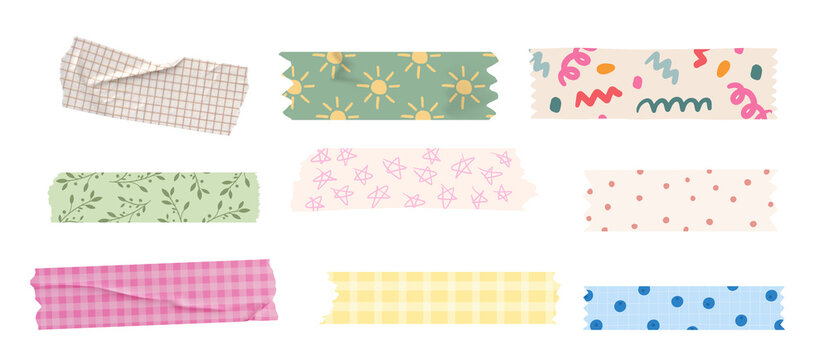 Different designs of washi tapes