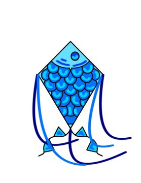 vector illustration of a kiten 004
