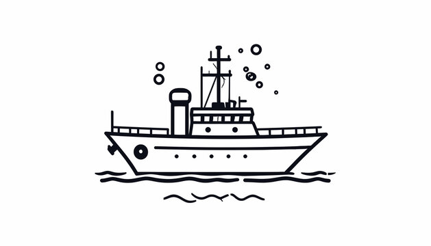 A large ship sailing on water.