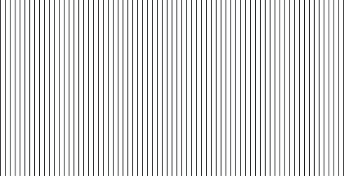 Black and white vertical stripes pattern texture isolated on transparent background, illustration