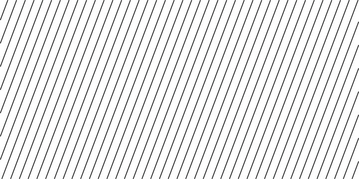 Abstract seamless pattern with black diagonal parallel lines on a white background isolated on transparent background, illustration