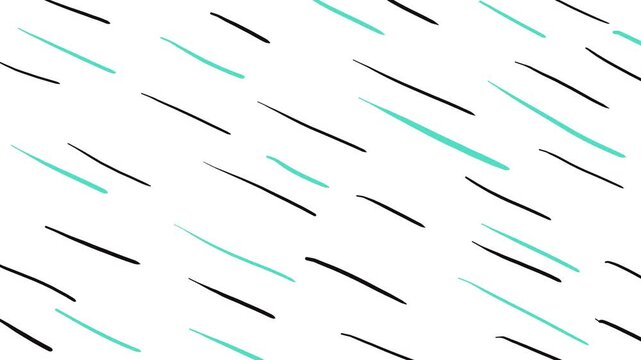 A slanting shower or rain with black and blue drops in the form of needles.