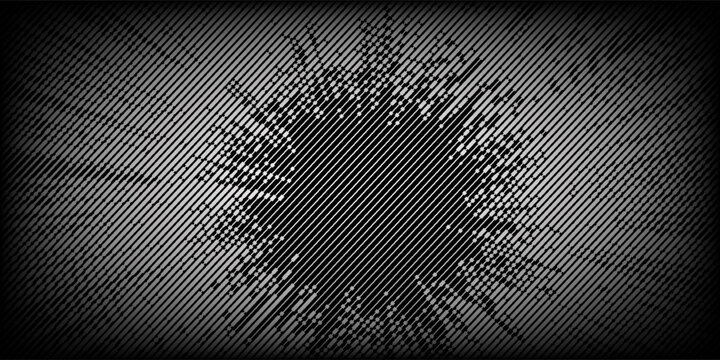 simple abstract black color geometric big to small line pattern art a large black and white image of a large, geometrical structure