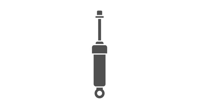A simple flat icon representing a mechanical vehicle shock absorber component