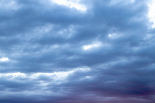Heavy Cloud Cover with Radiant Evening Light