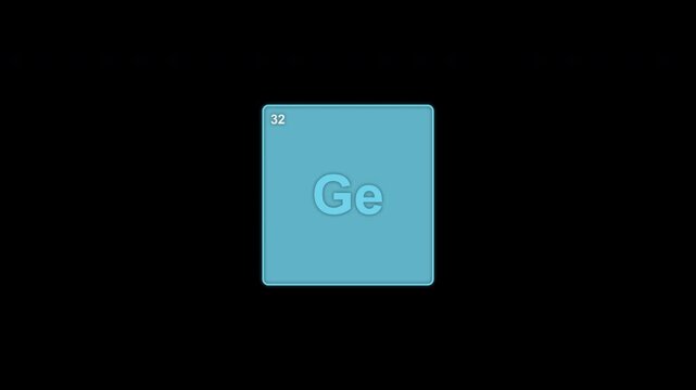 Germanium Ge Periodic Table Element Tile Clean No Text Overlay Alpha Channel 4K