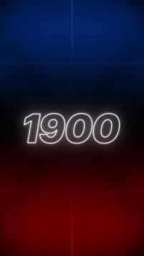 1900 Text Retro Style vertical