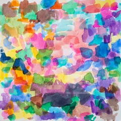 abstract colorful rainbow bright vibrant color background geometric element line shape texture pattern art design illustration watercolor painting artwork mind health heal mental spiritual concept © Benjavisa Ruangvaree