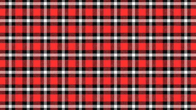 Red plaid seamless pattern. Tartan textile background design. Classic fabric print for girls dress.