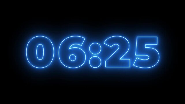 7 minutes Countdown timer, 7 minutes displays a timer counting down minutes and seconds. Countdown timer from 7 to 0 minute time transparent background 4K countdown animation.
