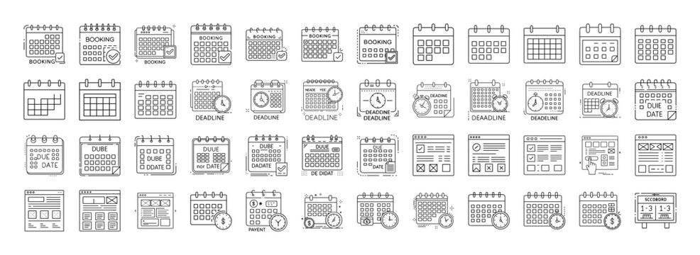 Flat design icons of social media and communication tools - Colorful flat icons showing social media, messaging, and communication app symbols with clean lines and vibrant colors