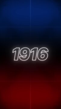 1916 Text Retro Style vertical