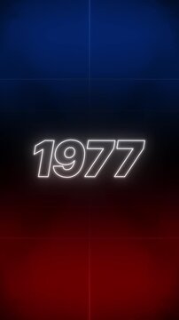 1977 Text Retro Style vertical