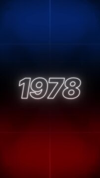 1978 Text Retro Style vertical