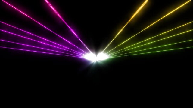 rainbow energy laser beam with cinematic glow and luminous light effects.
