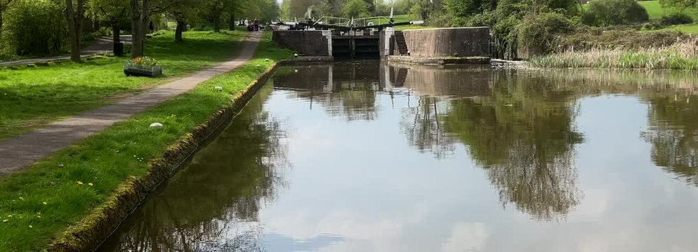 canal warwickshire england uk