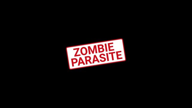 Zombie Parasite Warning Stamp Animation