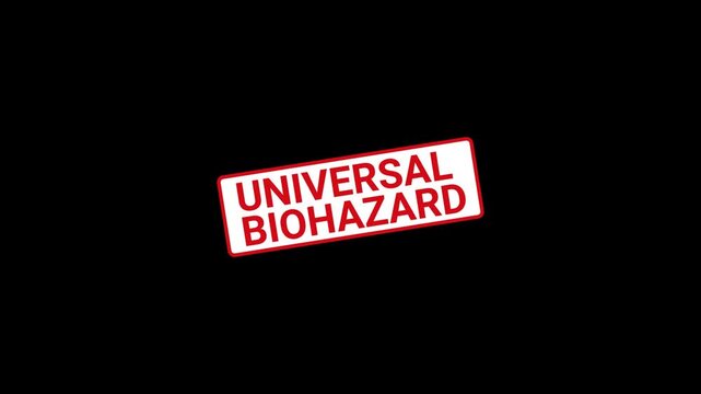 Universal Biohazard Warning Stamp Animation